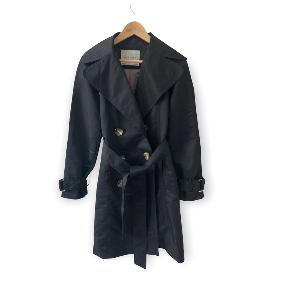 Black Zara rain coat